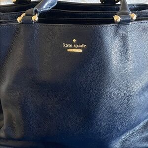 Kate Spade Midnight Blue satchel gold accents. Excellent condition